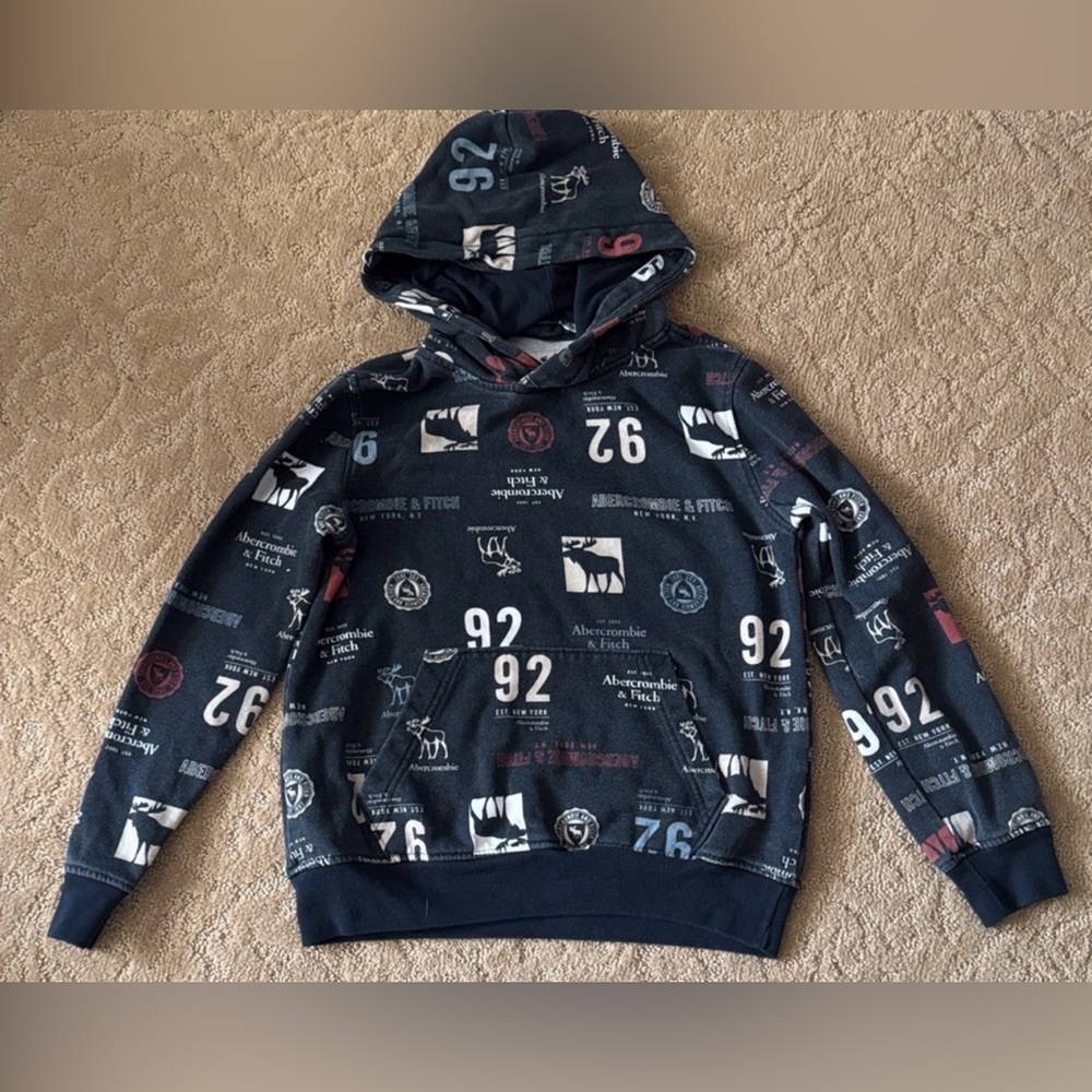 Abercrombie Kids Navy Graphic Hoodie